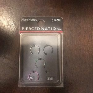 NOSE RING-NOSE HOOPS—NEVER WORN
